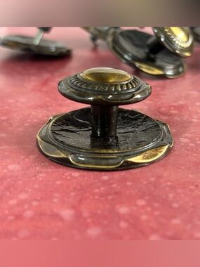 8 sets of vintage Amerock closet/dresser door knobs with 2” back plates & bolts